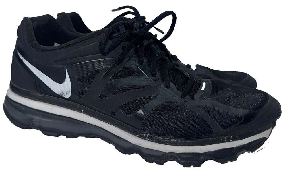 Nike Air Max+ 2012 Mens Size 13 Black Pure Platinum Running Shoes 487982-011